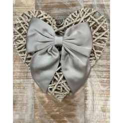 BARRETTE GROS NOEUD BEIGE