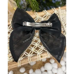 BARRETTE GROS NOEUD PERLES
