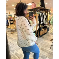 BLOUSE SYLVETTE ECRU -PULPEUSE