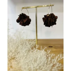 BOUCLES D'OREILLES ABBY - CHOCO