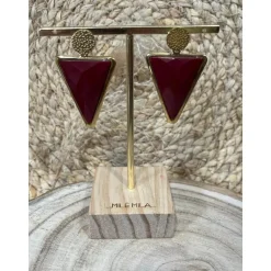 BOUCLES D'OREILLES CAMÉO - ROUGE