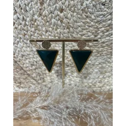BOUCLES D'OREILLES CAMÉO - VERT
