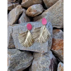 BOUCLES D'OREILLES CHRISTINA - ROSE