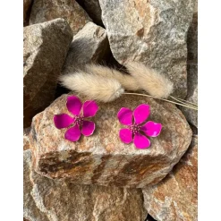 BOUCLES D'OREILLES INAÏA - FUSHIA