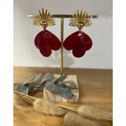 BOUCLES D'OREILLES IRENEE - ROUGE