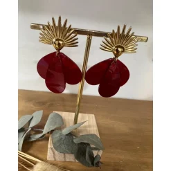 BOUCLES D'OREILLES IRENEE - ROUGE