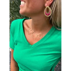 BOUCLES D'OREILLES JANE - FUSHIA
