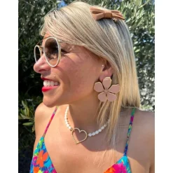 BOUCLES D'OREILLES LOLY - BEIGE