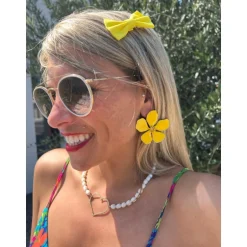 BOUCLES D'OREILLES LOLY - JAUNE