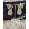 BOUCLES D'OREILLES LOU - TAUPE