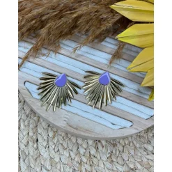 BOUCLES D'OREILLES ROMY - LILAS