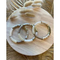 BRACELET WAFA - ECRU/TAUPE
