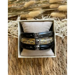 BRACELETS TRIO - NOIR