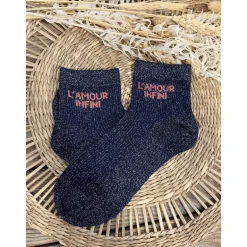 CHAUSETTES L'AMOUR INFINI - MARINE