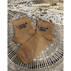 CHAUSETTES L'AMOUR INFINI - MOUTARDE