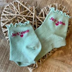 CHAUSSETTES JE T'AIME - MENTHE A L'EAU