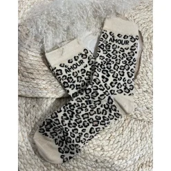 CHAUSSETTES LÉOPARD - BEIGE