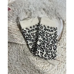 CHAUSSETTES LÉOPARD - BEIGE