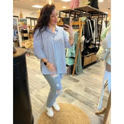 CHEMISE DARIANA - BLEU PULPEUSE