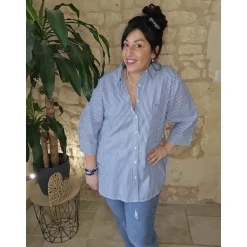 CHEMISE DARIANA - BLEU PULPEUSE