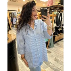 CHEMISE DARIANA - BLEU PULPEUSE