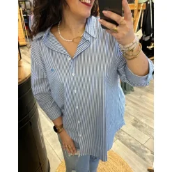CHEMISE DARIANA - BLEU PULPEUSE