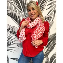 FOULARD OURIEL - ROUGE