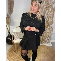 JUPE SHORT PERNELLE - NOIR