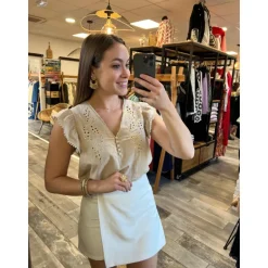 JUPE SHORT ZELIO - BLANC