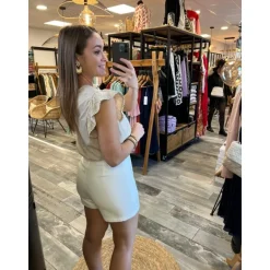JUPE SHORT ZELIO - BLANC