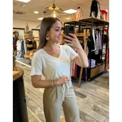 PANTALON GUYLENE - BEIGE