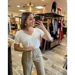 PANTALON GUYLENE - BEIGE