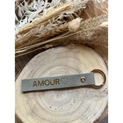 PORTES CLES AMOUR - GRIS