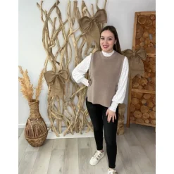 PULL THEOXANE - TAUPE