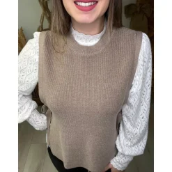 PULL THEOXANE - TAUPE