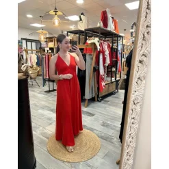 ROBE ALAIA- CORAIL