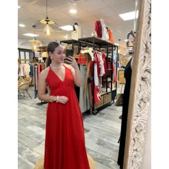 ROBE ALAIA- CORAIL