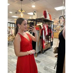 ROBE ALAIA- CORAIL
