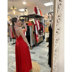 ROBE ALAIA- CORAIL