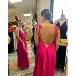 ROBE ALAIA- FUSHIA