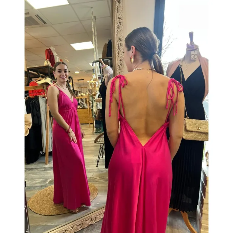 ROBE ALAIA- FUSHIA
