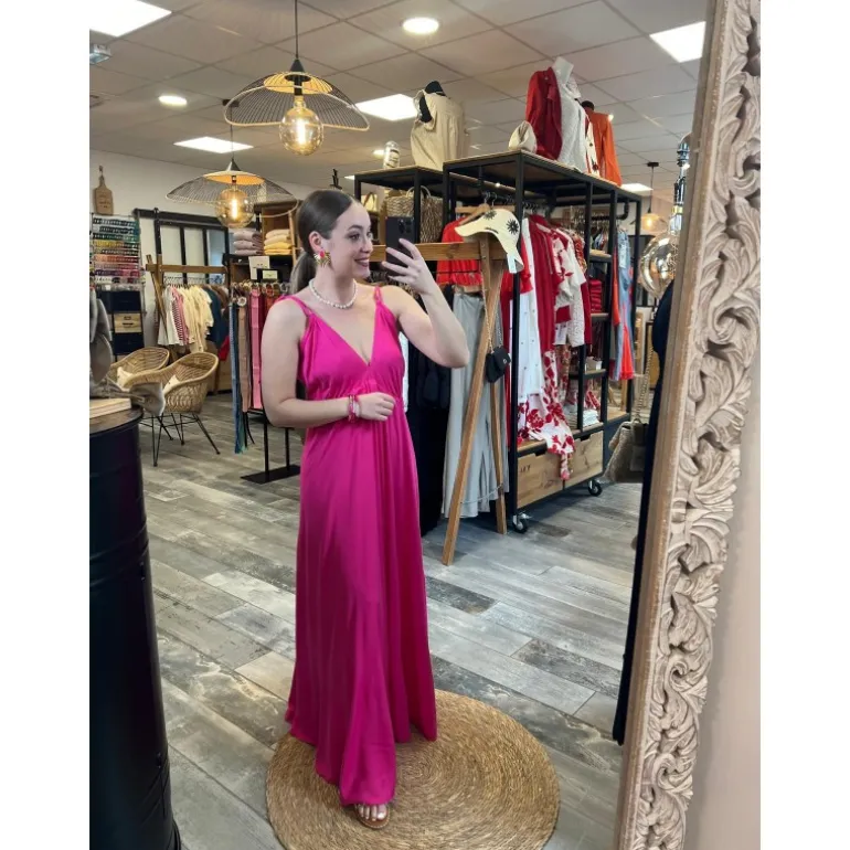 ROBE ALAIA- FUSHIA