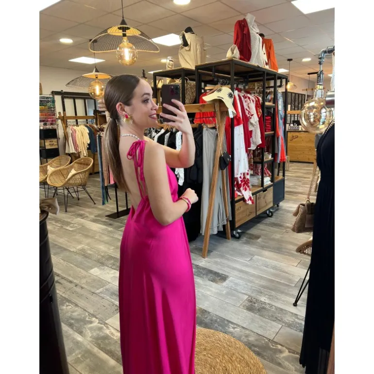 ROBE ALAIA- FUSHIA