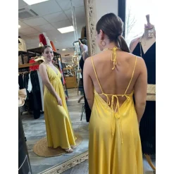 ROBE ALAIA- JAUNE