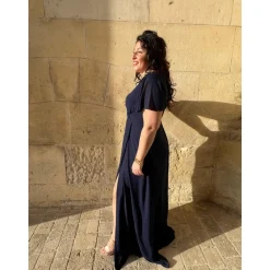 ROBE ANNAÏG PULPEUSE-MARINE