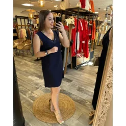 ROBE GENEVIEVE - MARINE