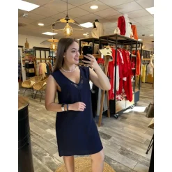 ROBE GENEVIEVE - MARINE
