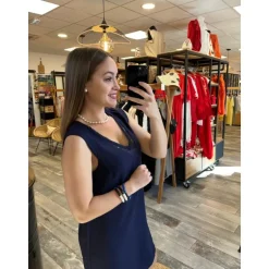 ROBE GENEVIEVE - MARINE