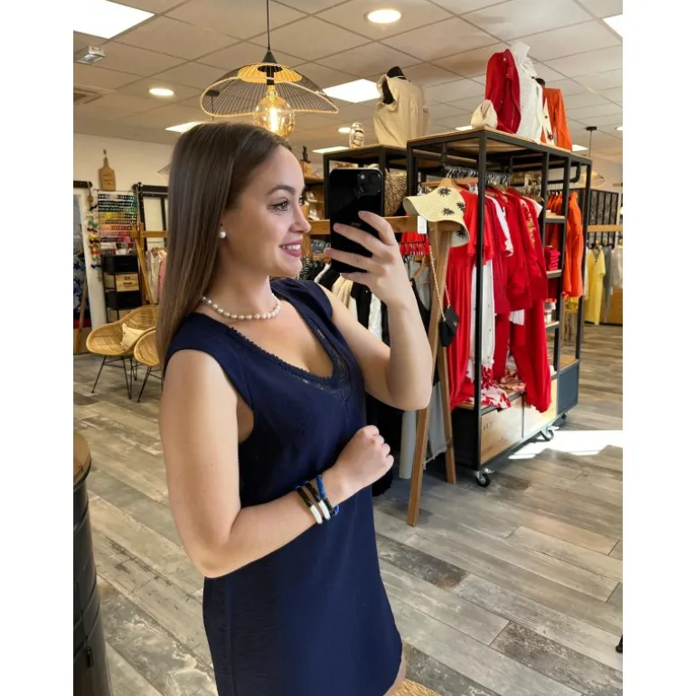 ROBE GENEVIEVE - MARINE