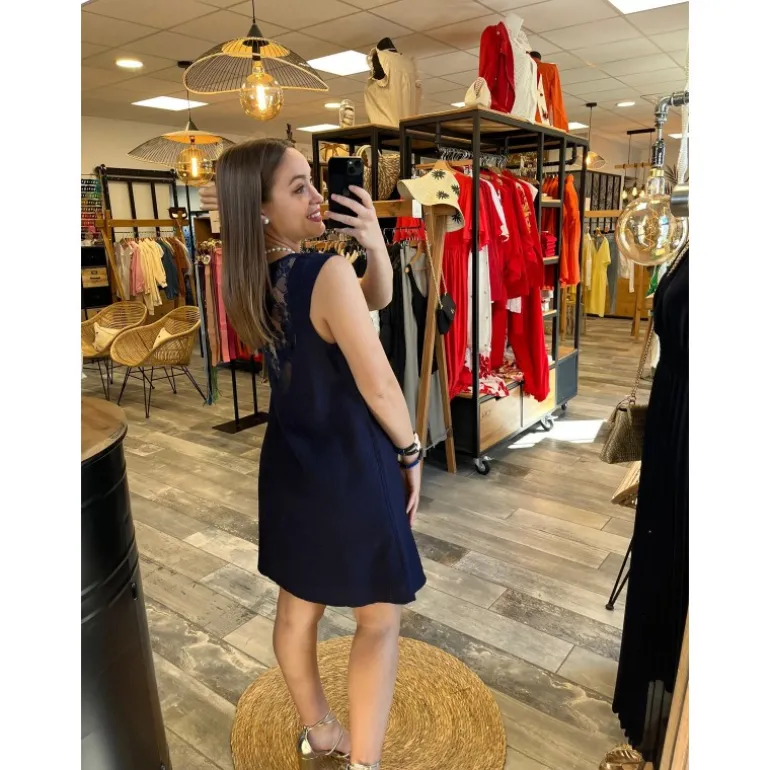ROBE GENEVIEVE - MARINE